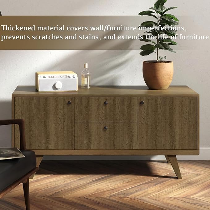 Abyssaly Wood Contact Paper, Walnut Wood Peel and Stick Wallpaper for Cabinets, Self Adhesive Waterproof Wood Grain Wall Paper Easy to Clean for Furniture Countertops Drawer Shelf Liner 15.7" x 275" - Image 7