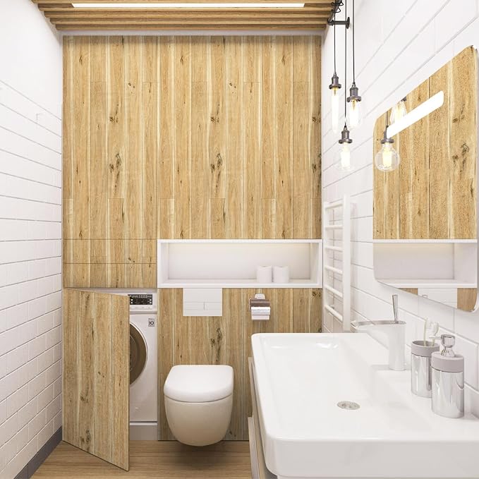 Yun-aeon Realistic Wood Peel and Stick Wallpaper 17.7"x1200" Contact Paper Wood Grain Self-Adhesive Film Waterproof & Removable Wallpaper Decorative Vinyl for Kitchen Countertops Cabinets - Image 5