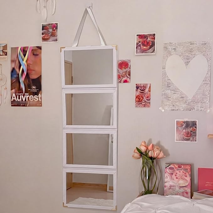 Bucherry 47x13'' Full Length Dorm Classroom Mirror Foldable Hanging Mirror - Image 6
