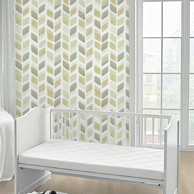 Boho Peel and Stick Wallpaper Checkered Contact Paper 17.3"x78.7" Neutral Geometric Wall Paper Modern Self Adhesive Removable Wallpaper for Bathroom Kitchen Cabinets Waterproof(Green/Yellow) - Image 5