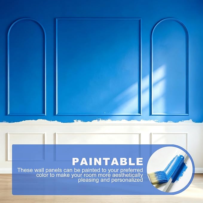 RELIANCER 30FT Peel and Stick Wall Molding Kit,Flexible Pre-Made Molding Trim for Wall,3D Moulding Wainscoting Panel,Self Adhesive Walls Moulding Trim,Walls Modular Frames for Mirror Window Borders - Image 8