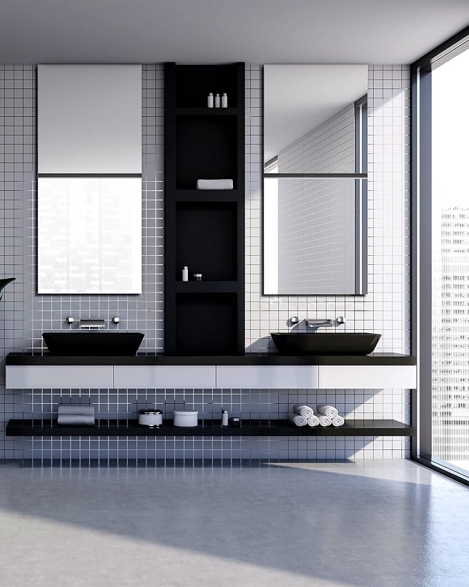Shatterproof Full Length Mirror Tiles, Mirror for Wall, Full Body Mirrors for Kids, Thick 0.125", 4 Pcs 16"x16", Made of Frameless Plexiglass Acrylic Plastic, Wall Mounted for Home Gym, Door, Bedroom - Image 9
