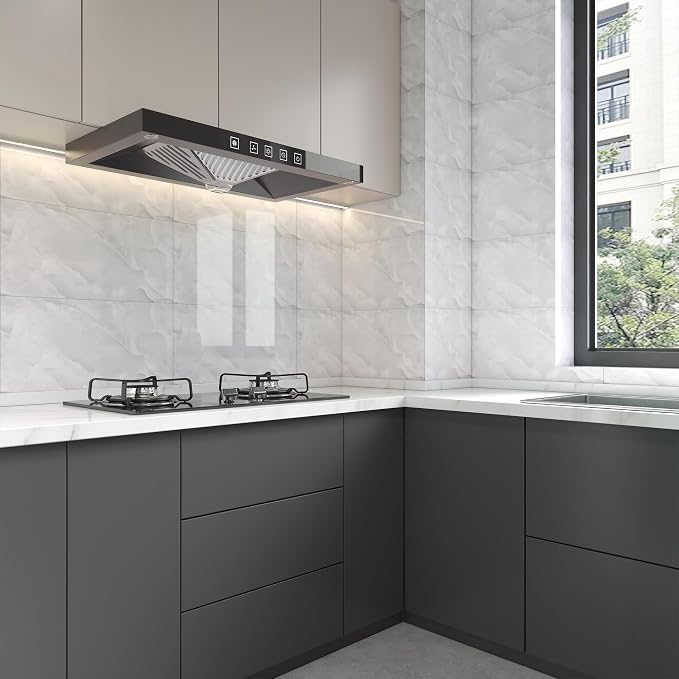 Haimin 3D Wall Panels Peel and Stick Marble Tile Look 10 Pack Waterproof | Lightweight, each 23.6x11.8in, total 19.4 sq ft. Kitchen & bath backsplash, bedroom/living rm decor. Marble-look faux tile. - Image 4