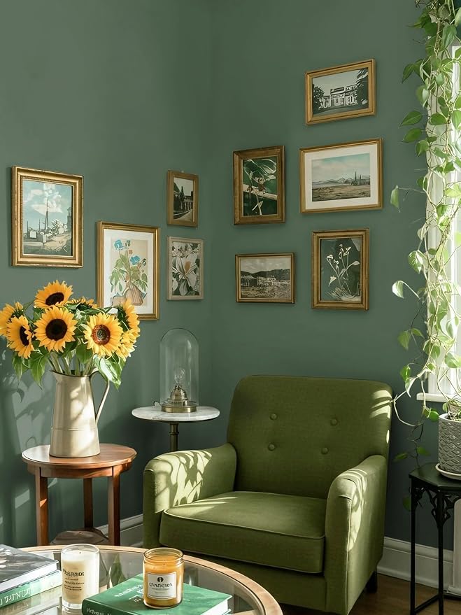 Dimoon 236''x17.7'' Green Peel and Stick Wallpaper Contact Paper Modern Self Adhesive Wall Paper Removable Renter Friendly Textured Solid Color Shelf Cabinet Vinyl Roll (236''x17.7'',Dark Green) - Image 6