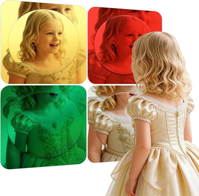Sensory Bubble Wall Mirror, Interactive Acrylic Bubble Mirror, Sensory Classroom Calming Corner Items Decor - Sensory Room Have Visual, Tactile Stimulation (4, Gold,Silver,Green,Red) by CEUQIESO