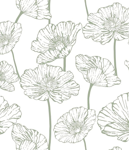 Orainege Floral Peel and Stick Wallpaper Green and White Wallpaper | 17.3inx196.8in Self Adhesive Contact Paper Decorative Wall Paper for Bedroom Bathroom Cabinets Decor Vinyl Removable by Orainege
