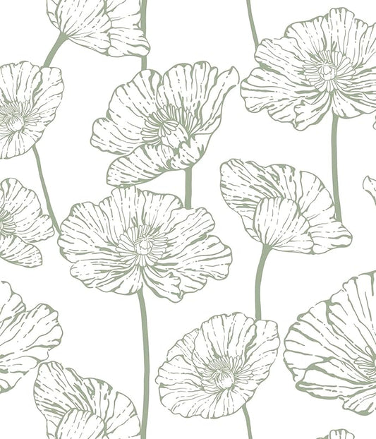 Orainege Floral Peel and Stick Wallpaper Boho Green and White Wallpaper | 17.3inx118.1in Self Adhesive Contact Paper Removable Decorative Wall Paper for Bedroom Bathroom Cabinets Decor Vinyl by Orainege