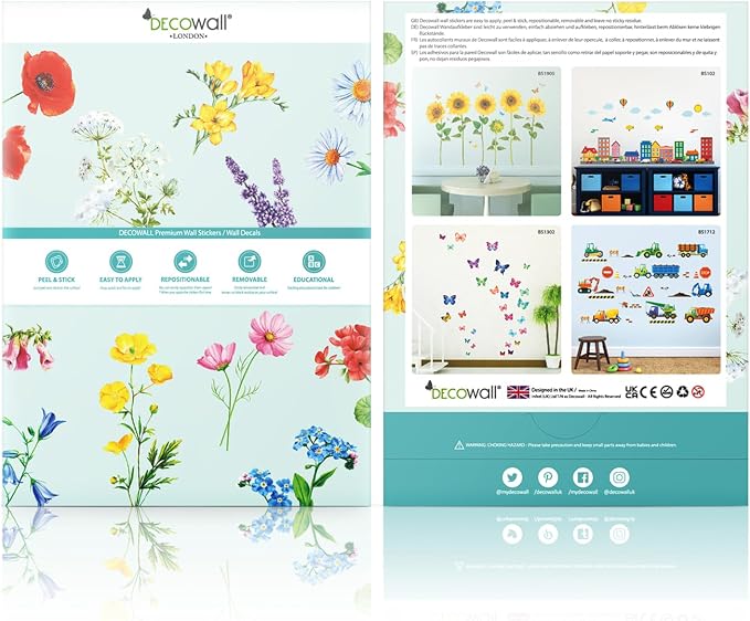 DECOWALL Colorful Birds Wall Stickers Decals Peel and Stick (DS2-8042) | Hand-drawn watercolor songbirds with realistic details; removable nature decor for living room, bedroom, nursery and office - Image 7