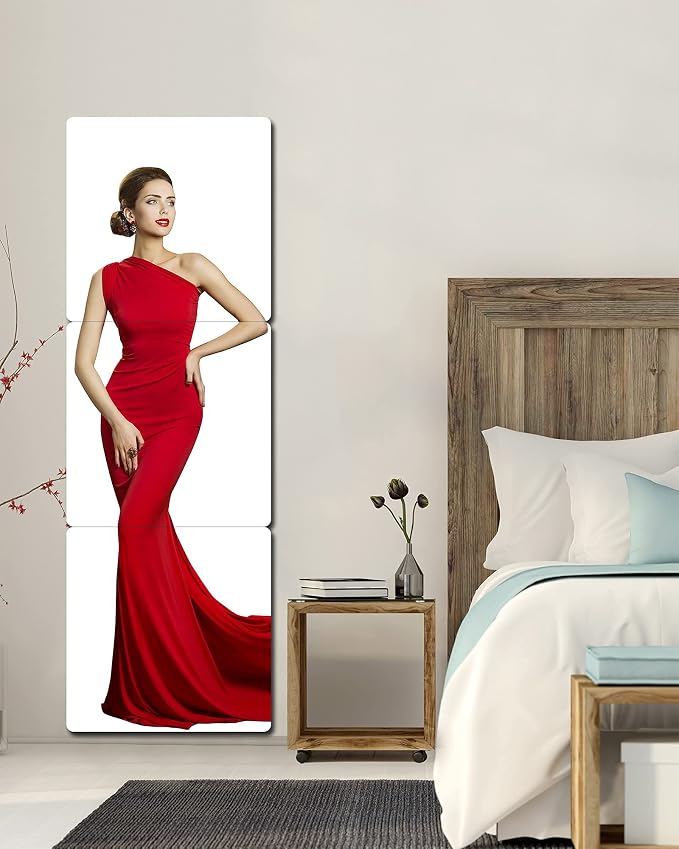 Unbreakable Acrylic Full Length Mirror for Wall Mounted, Full Body Mirror for Kids, Plastic Safe Shatterproof, Extra Thick 1/8", 12" x 12" x 4 PCS, Workout Mirrors for Home Gym, Bedroom Over The Door - Image 2