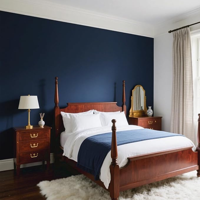 Yancorp 24"x394"/32.8' Matte Gray Blue Peel and Stick Wallpaper Removable Contact Paper for Cabinets Self-Adhesive and Drawers Stick on Wall Paper for Bedroom Kitchen - Image 2