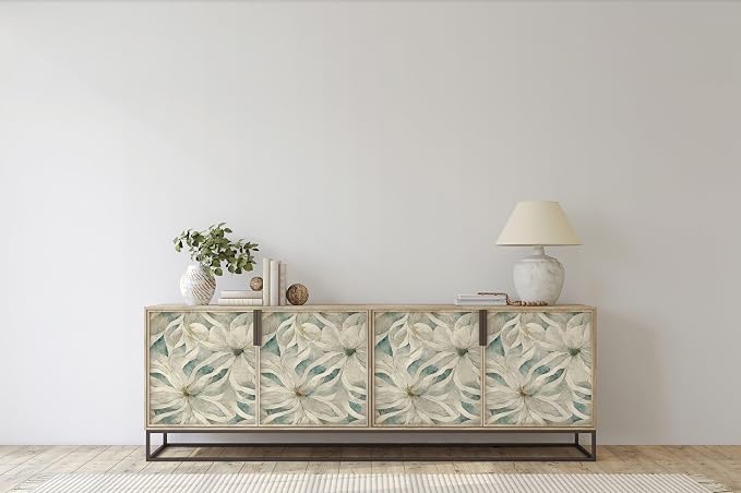 Peel and Stick Wallpaper Roll, Urban Stems Design | 17.5 x 216 in roll; Covers 26.25 sq ft; Vinyl peel & stick; No paste needed; Great for walls, shelves & cabinets. - Image 6