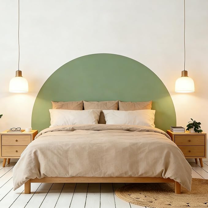 70" Boho Arch Wall Stencil, Removable Adhesive Painting Wall Décor | Stick, paint, peel off for a clean arch mural in living room, entryway. Stunning painted headboard for kids' room & bedroom. - Image 2