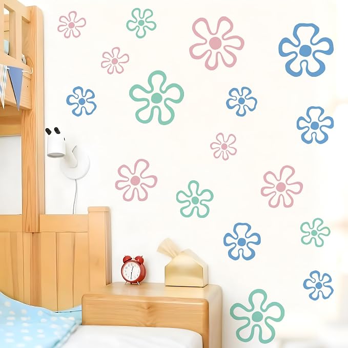 Ocean Flower Wall Decals, Peel and Stick Under the Sea Floral Bubble Mural, Playful Sea Flower Wall Stickers for Kids, Boys and Girls Room, Bedroom & Nursery Decor (Ocean Flower Wall Decals) - Image 8