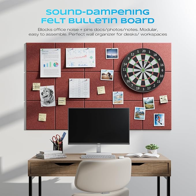 12 Pack Self-Adhesive Sound Proof Foam Panels for Walls 12"x12"x0.4" | Easy-Install, High-Density Acoustic Panels, Noise Reducing Soundproof Wall Panels for Home Studio, Office, Red - Image 4