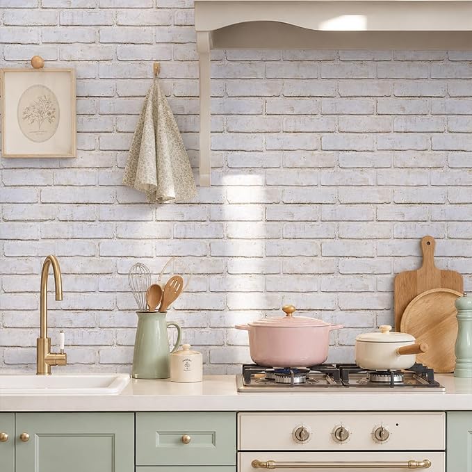 3D Faux Brick Wall Panels Peel and Stick, Designed for Quick DIY | Warm White, 10 Pcs 15.7" x 11.8", Brick-Look, Ultra-Light PVC Fake Brick Covering Tiles for Wall Renovation, Cover 12.9 sq ft - Image 7