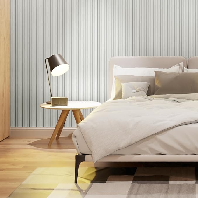 Art3d 96 x 6 Inch WPC 3D Wood Textured Slat Wall Panels, 8-Pack, Off-White | Stylish Slat Design, Waterproof, Weather Resistant, Eco-Friendly, Long-Lasting, Easy to DIY, Ideal for Interior Wall, Bedroom - Image 9