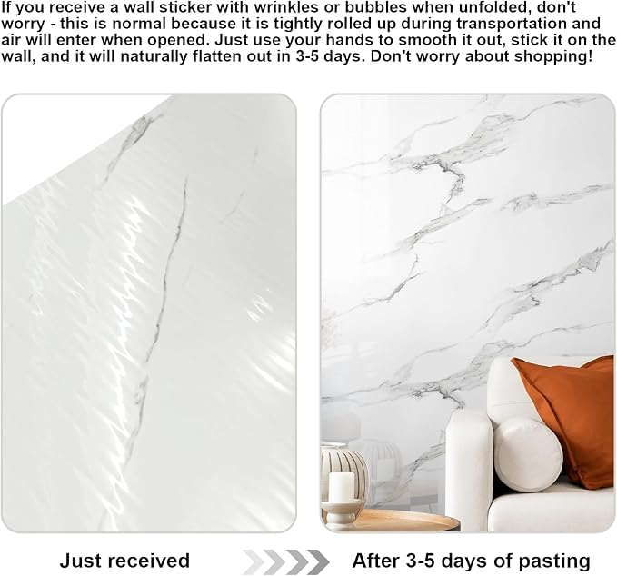 Chejiaye Peel and Stick 3D Wall Panel -15.75"x118"Soundproof Self-Adhesive Wall Sticker, Removable Thick PVC Slat Contact Paper for Kitchen Bedroom,Ceiling Wall Decoration White Grey - Image 9