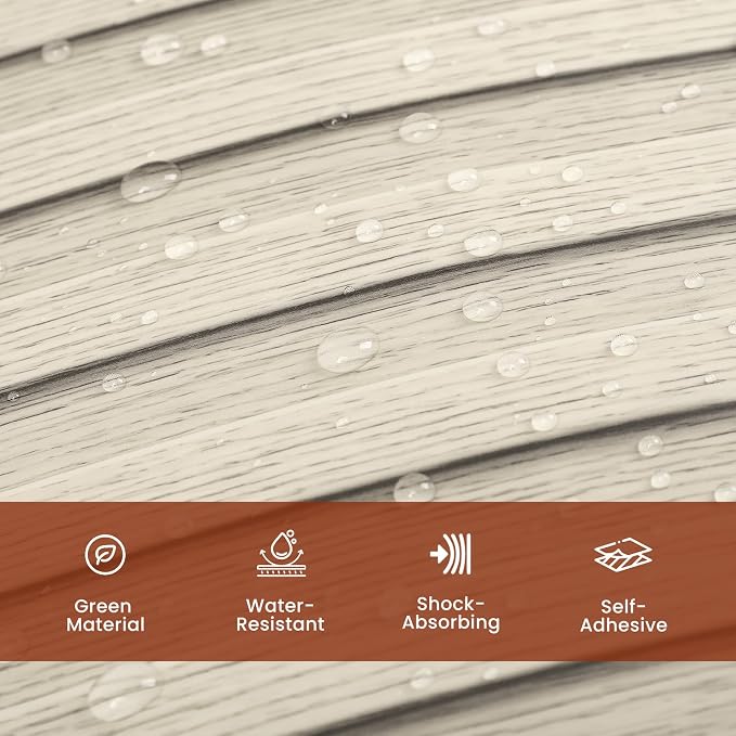 Thick Peel and Stick Slat Wall Panel Self-Adhesive 3D Wood Grain White | Wallpaper Sticker Soundproof Moisture Resistant for Wall Ceiling (118"x15.75") - Image 3