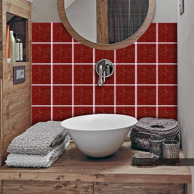 AlwaysPon 25 Pcs Self-Adhesive Tile Transfer Decals for Home Decor, Peel and Stick Wall Tile Stickers for Kitchen Bathroom, Waterproof, 6x6 Inch - Image 4