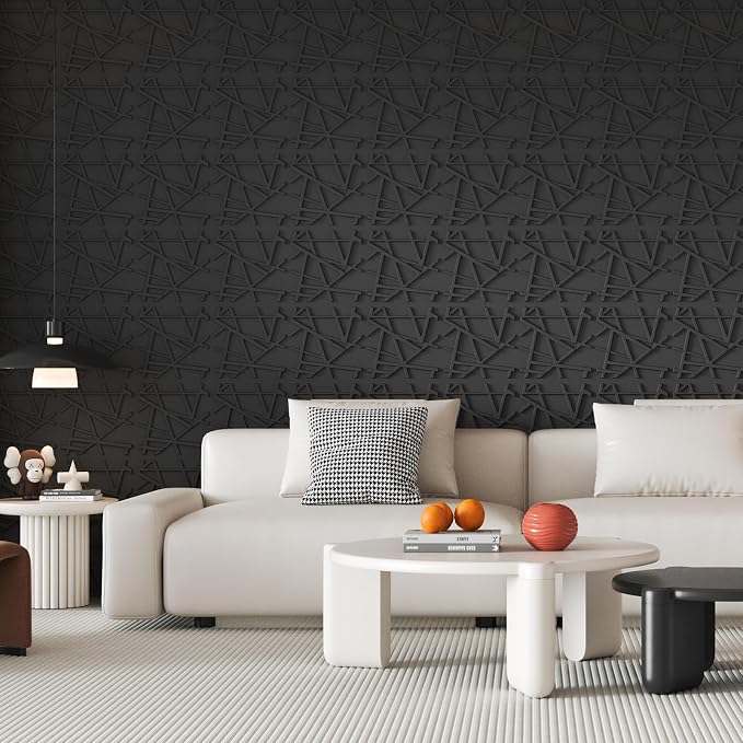 Art3d 20 Pack Decorative 3D Wall Panels, 19 Sq.Feet PVC Interior Wall Décor, 11.8"x11.8", Black - Image 6