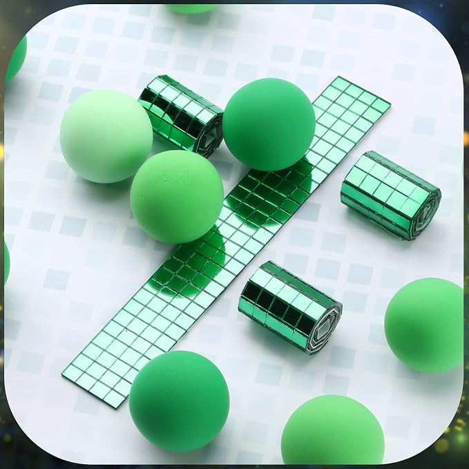 7200 Pieces Green Disco Mirror Tile Self-Adhesive Mirrors Mosaic Tile - Image 6
