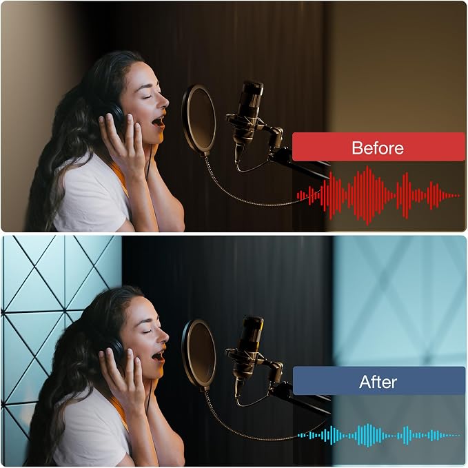18 Pack Acoustic Panels, 12" x 12" x 0.4" X-Line Soundproof Wall Panels | Self-Adhesive, High-Density, Easy Install, Cuttable, For Bedroom, Living Room, Home & Office, White on Black - Image 5