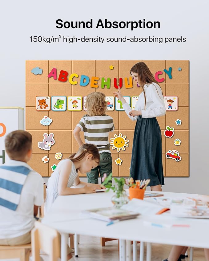 Acoustic Panels 12 Pack Square Soundproof Wall Panels with 60 Adhesive Tapes, High Density Acoustic Foam Panels Sound Proof Foam for Home Office, Recording Studio, Ceiling, 12" X 12" X 0.4" - Image 6
