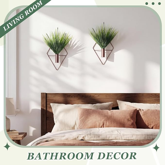 Canlierr 4 Pcs Wall Decor Hanging Planters, Aquatic Plant, Bronze - Image 6