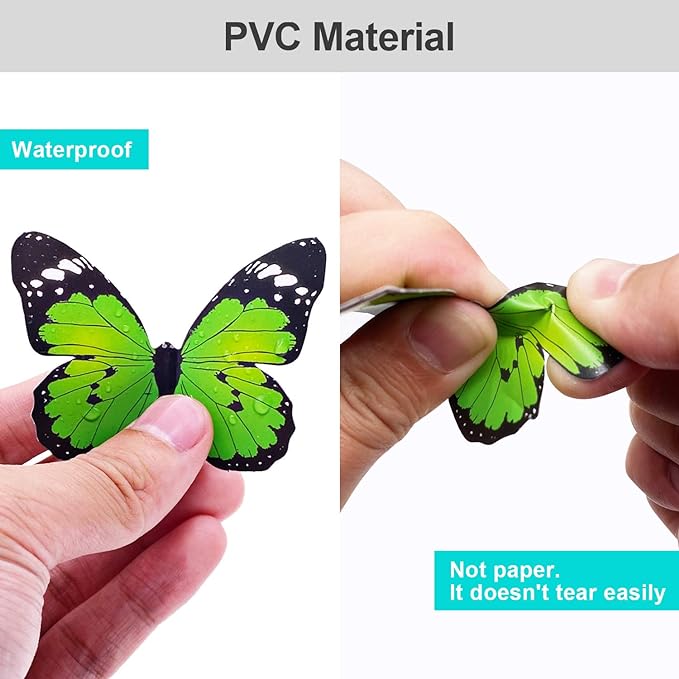 80 Pcs 3D Butterfly Wall Stickers Decorations for Room Decor | Waterproof / Removable / Reusable / 3d Effect / Tear-resistant - Image 5