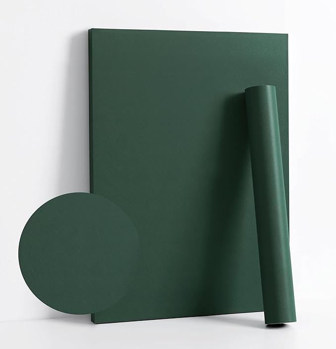 Dimoon 394''x17.7'' Dark Green Peel and Stick Wallpaper Contact Paper Modern Self Adhesive Wall Paper Removable Renter Friendly Textured Solid Color Cabinet Vinyl Roll (394''x17.7'',Emerald Dark) by DIYYOURMOON