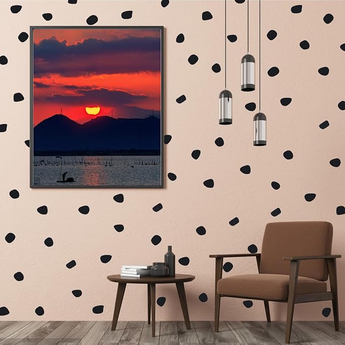 500 Pieces Black Irregular Dots Wall Sticker Irregular Polka Dots Wall Stickers Wall Decal Wall Decor Peel and Stick Stylish for Bedroom Home Classroom Decoration - Image 3