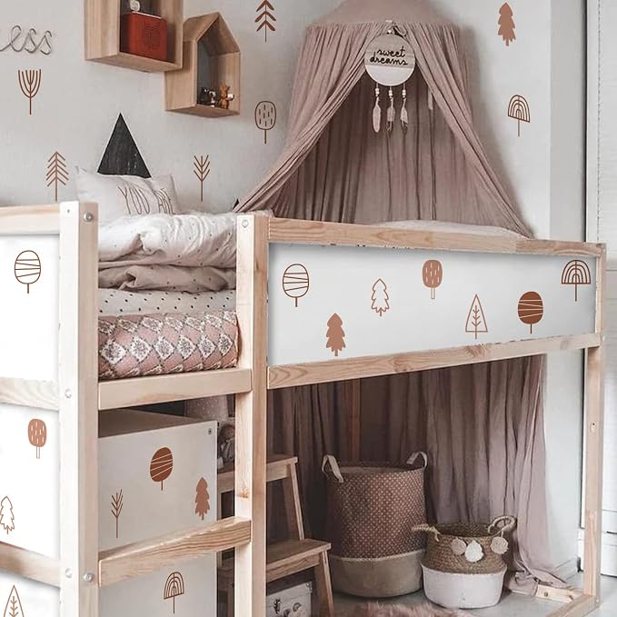 Boho Wall Stickers Girls Bedroom Removable Wall Decals Nursery Kids Room Decor Vinyl Murals DIY Cute Decorations 6 Sheets - Image 7
