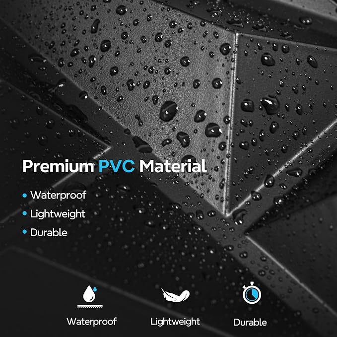 STICKGOO 33 Pack 3D Wall Panels for Interior Wall Decor 12''x12'' PVC | Black Diamond Design, Waterproof Accent Wall Panels for Bedroom, Gaming, Living Room, TV Background Decor, Cover 32.Sq.Ft - Image 7