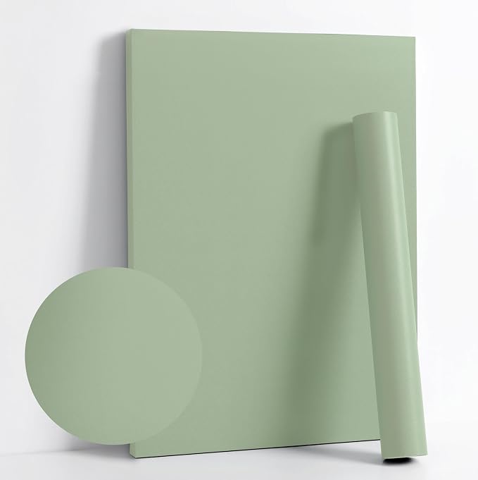 Dimoon 78.7''x17.3'' Green Skin Peel and Stick Wallpaper Contact Paper Modern Self Adhesive Wall Paper Removable Renter Friendly Textured Solid Color Vinyl Roll (78.7''x17.3'',Light Green Skin) by DIYYOURMOON