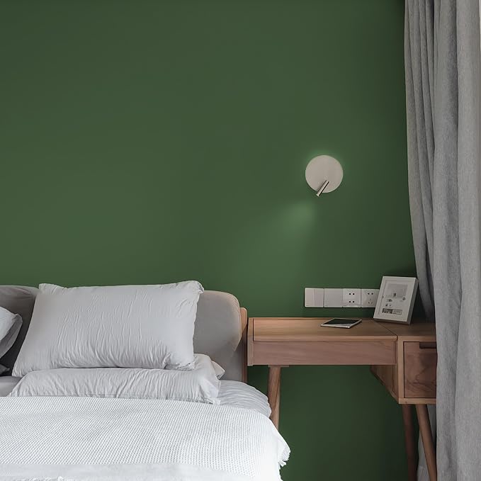 17.7" x118" Dark Green Peel and Stick Wallpaper Green Contact Paper Waterproof Self Adhesive Removable Wall Paper Textured Wallpaper Decorative for Wall Covering Countertop Table Vinyl Film - Image 6