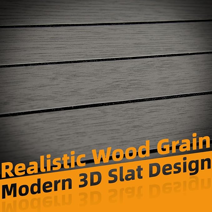 WOWSTAR 6-Pack Peel and Stick PVC Wood Slat Wall Panel，Thickened Wood Grain Wallpaper, 3D Wall Panels, 48" x15.74", Gray Washed Oak - Image 7