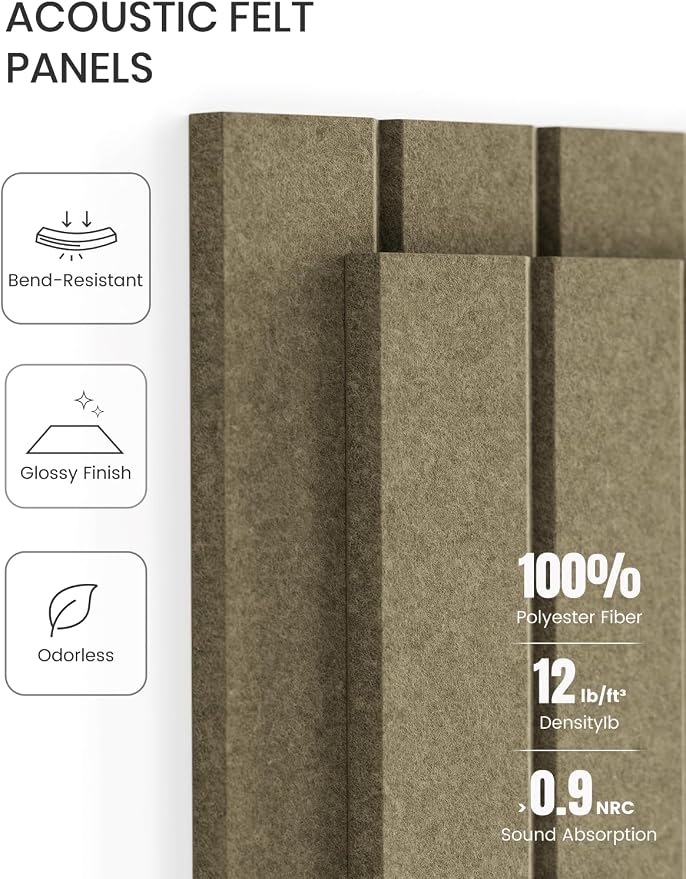Fluxynara 48" x 36" Large Felt Bulletin Board, Earth Brown | 12 Pack Cork Board Alternative with 60 Safe Adhesive Tabs, Pin Boards for Wall Decor, Home, Office, Classroom,Dorm - Image 5