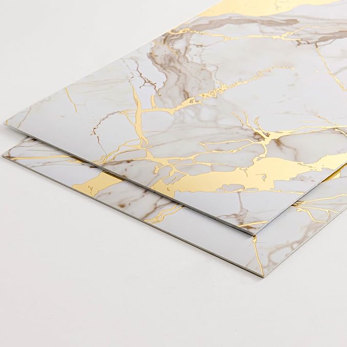 Haimin 3D Wall Panels Peel and Stick Marble Look Tile Backsplash, 20 Pack | Waterproof & lightweight, each 23.6x11.8in, total 38.7 sq ft. Kitchen/bath backsplash wall decor Marble-look faux tile White - Image 5