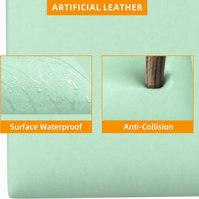 Anti Collision Wall Padding for Kids, Upholstered 3D Wall Panels | 4 Packs 7.8'' x 15.7'' Peel and Stick Headboard, Self Adhesive Wall Pads for Kids, Bedroom, Living Room, Pale Green - Image 4