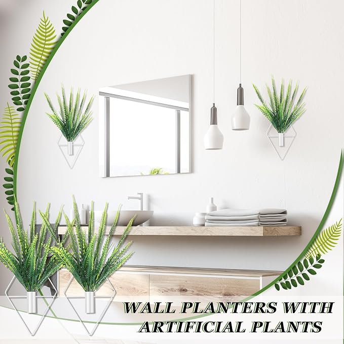 Canlierr 4 Pcs Wall Decor Hanging Planters, Boston Fern, White - Image 8