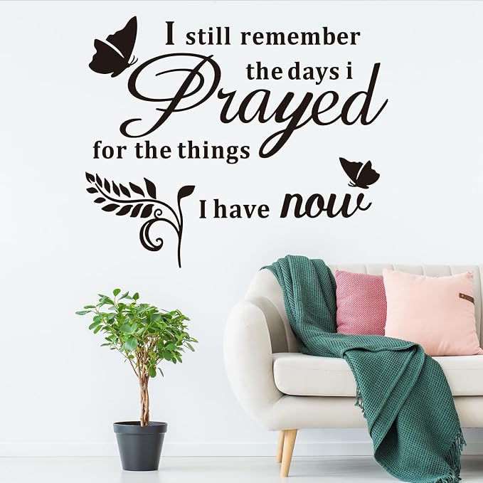 VODOE Prayer Wall Stickers for Bedroom: | Solve Apply Anxiety Issue - Quotes Wall Decals for Living Room Church - Ideal for Instant Home Walls Makeover Large by VODOE