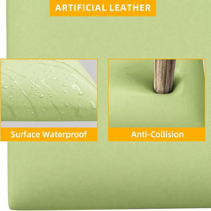 Anti Collision Wall Padding for Kids, Upholstered 3D Wall Panels | 4 Packs 7.8'' x 15.7'' Peel and Stick Headboard, Self Adhesive Wall Pads for Kids, Bedroom, Living Room, Grass Green - Image 4