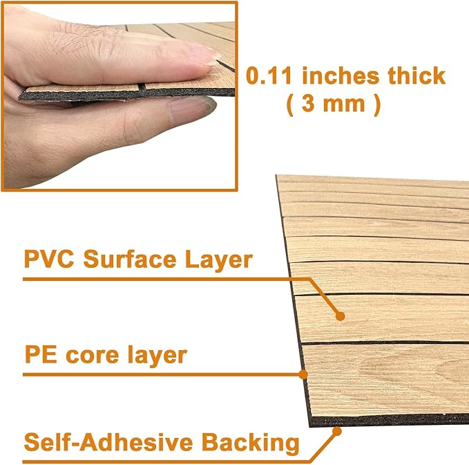 Yutianli PVC Slat Wall Panel Peel and Stick 118"x 15.7" Faux Wood Slat Panel Artificial Oak Wood Grain Self-Adhesive Soundproof 3D Wall Panel for Walls and Ceilings - Image 7