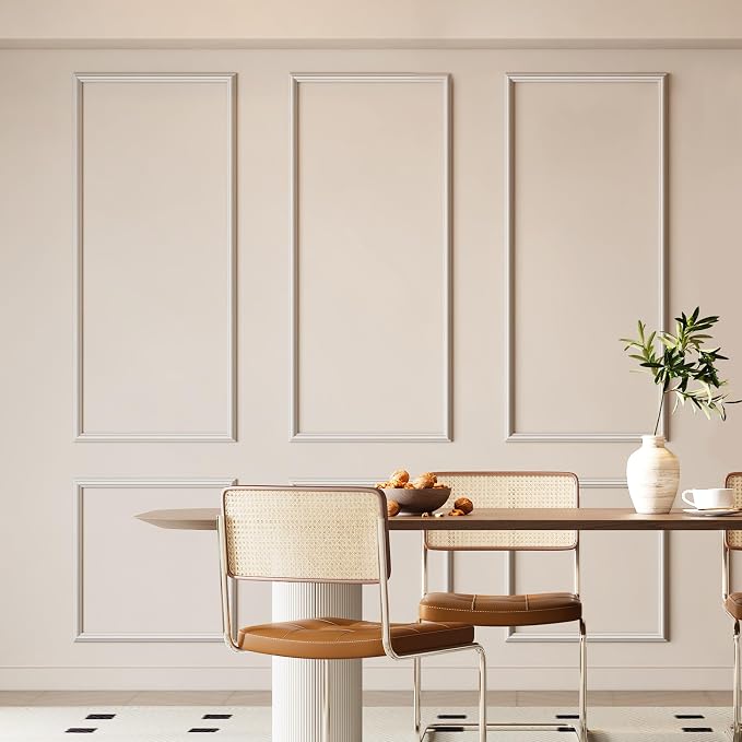 INMOZATA Pre-Cut Peel and Stick Wall Molding Wainscoting Panels, 54" x 24" | Strong Adhesive, Paintable, Easy to Install, Ideal for Interior Wall Decor Living Room Bedroom Hallway - Image 8