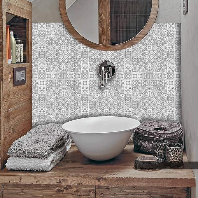 Alwayspon 25 Pcs Self-Adhesive Decal for Home Decor, Peel and Stick Wall Tile Sticker for Kitchen Bathroom, 6x6inch - Image 4