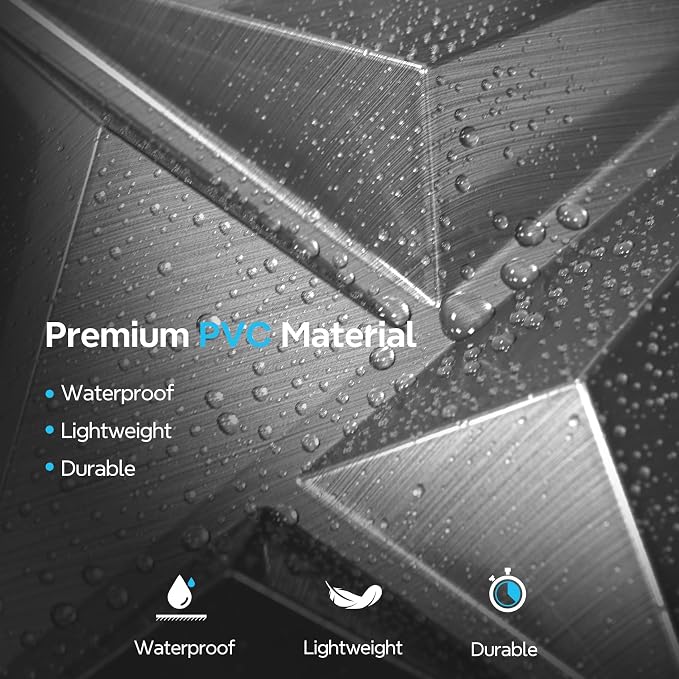 STICKGOO 3D Wall Panels Lightning Diamond Pattern, 12''x12'', PVC, 33 Pack | Brushed Silver Waterproof Accent Wall Paneling for Bedroom, Gaming, Living Room, Office, TV Background Decor, Cover 32.Sq.Ft - Image 7
