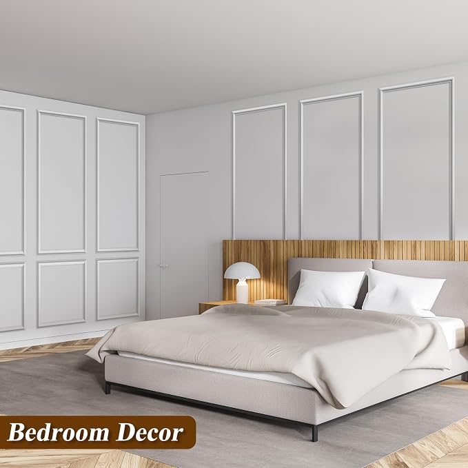 Pangda Peel and Stick Wall Molding Kit, 3D Premade Accent Molding Wainscoting Panel for Interior Wall Moulding Decor, Ready to Assemble Wainscoting Accent Panel | Wall Molding Kit, Premade Accent, Molding Wainscoting Panel for Interior, Wall Moulding D... - Image 7