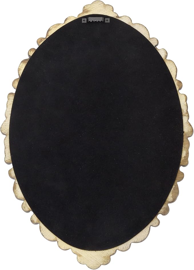 12x8.5 inch Resin Frame Vintage Oval Wall Mirror - Image 6