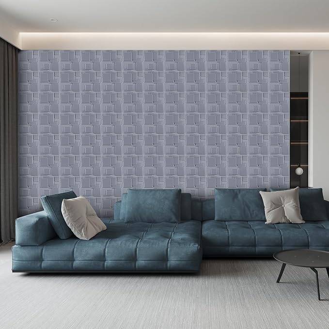 Heikki 30 Pack 3D Wall Panel for Interior Wall Décor, PVC Flower Textured Wall Panels for Living Room Bedroom Hotel Office, 11.8"x11.8", Double-Sided Tape (Gray-YJ) - Image 7