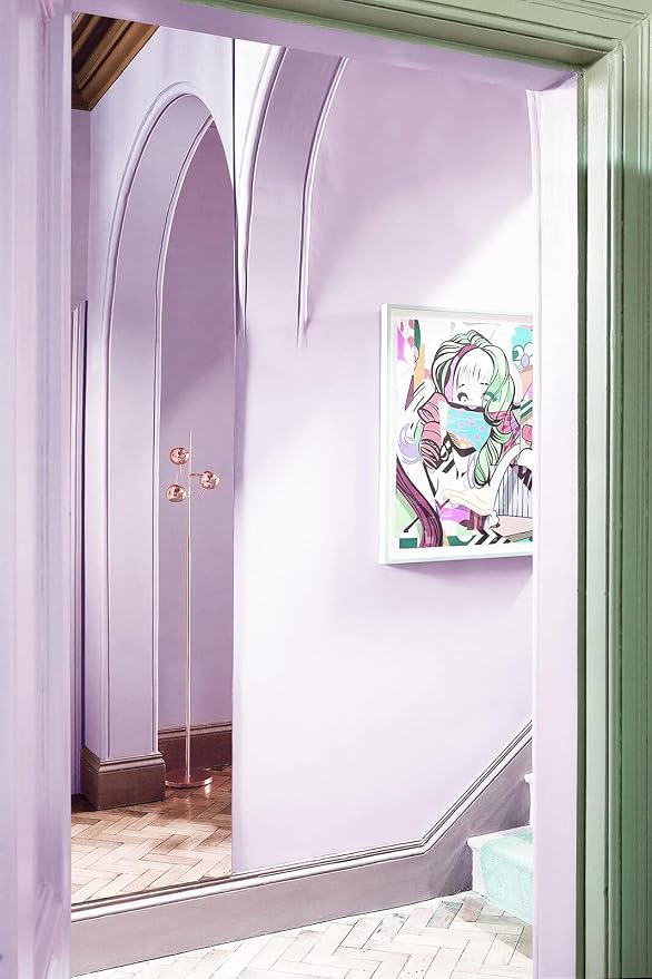 Dimoon 236''x17.7'' Purple Peel and Stick Wallpaper Contact Paper Modern Self Adhesive Wall Paper Removable Renter Friendly Textured Solid Color Shelf Cabinet Vinyl Roll (236''x17.7'',Light Purple) - Image 3